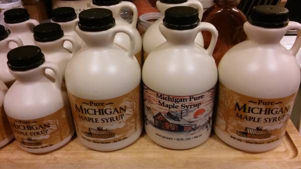 Michigan Maple Syrup ready for shipping.