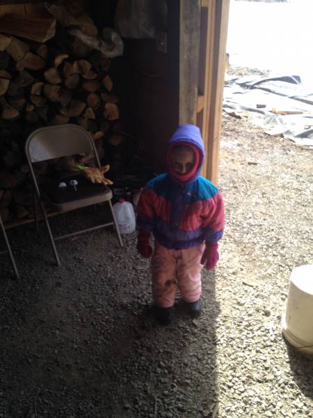 Little one in the sugar house