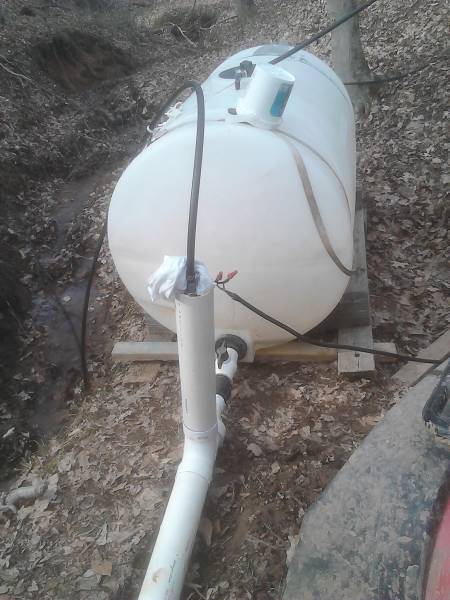 Sap pump and tank setup