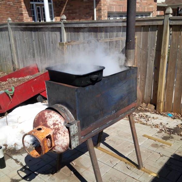 100lb propane tank turned into hobby evaporator