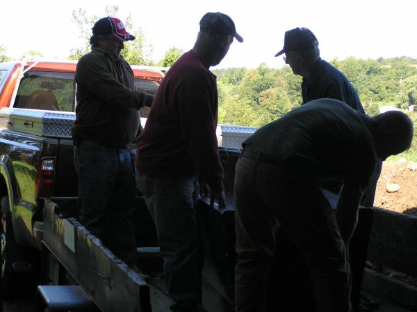 Unloading the new evaporator