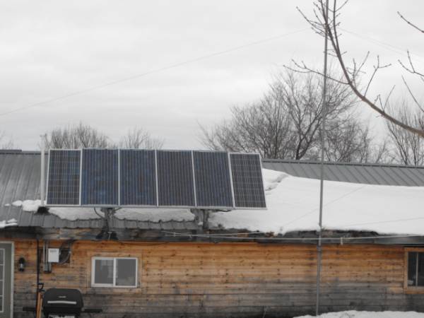 solar panels on the barn