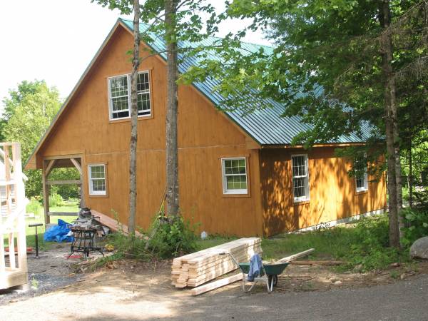 Barn in the background